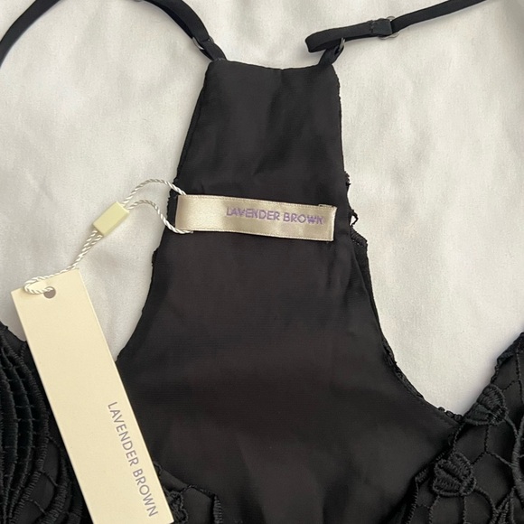 LAVENDER BROWN Lace Top Size Small color black - Picture 3 of 6